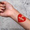4 x 'Healing Broken Heart' Temporary Tattoos - Water Resistant,