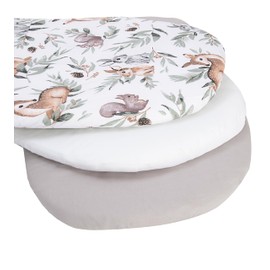 Medi Partners Set of 3 Fitted Sheets Pram 86 x 40 cm 100% Cotton Mattress Protector Baby
