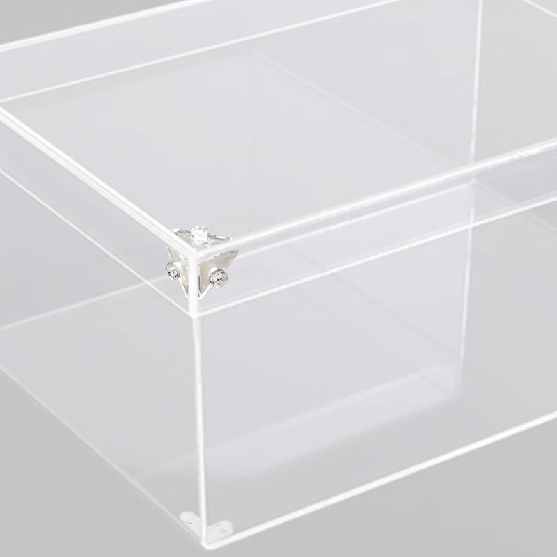 MOROBOR Acrylic Corner Bracket, 3 Hole Right Angle Clear Brackets
