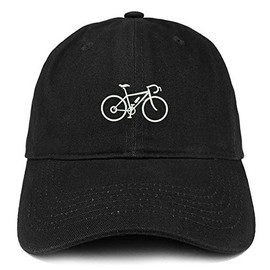 Trendy Apparel Shop Mountain Bike Embroidered Unstructured Cotton Dad Hat - Black
