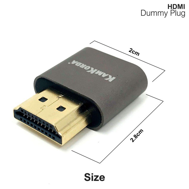 KamKorda 4K HDMI Dummy Plug | HDMI Connector | Dongle
