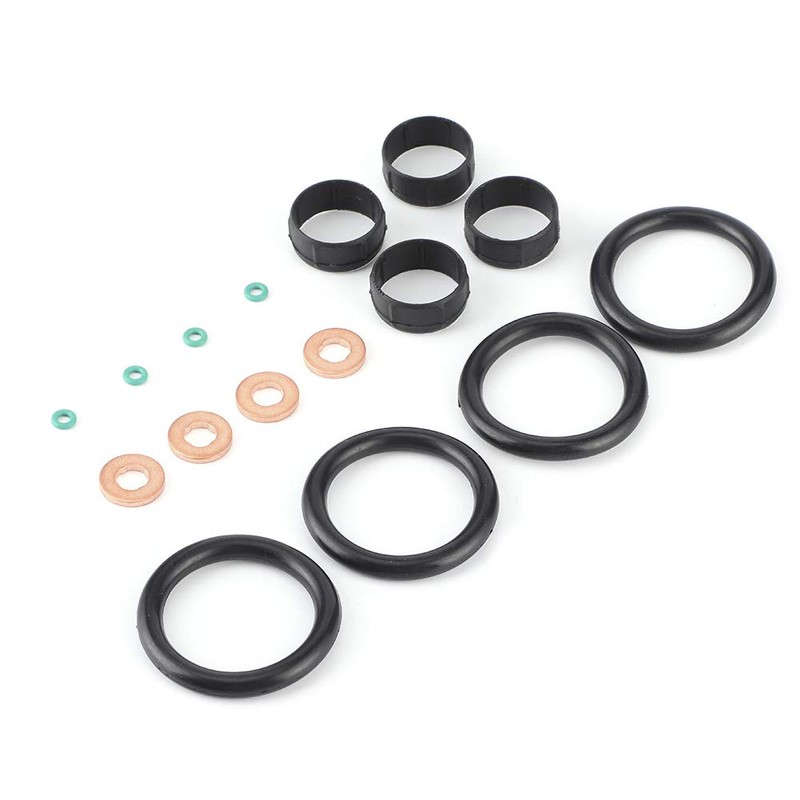 Terisass Fuel Injector Seal Kit Rubber Washer O-Ring Injector Seal
