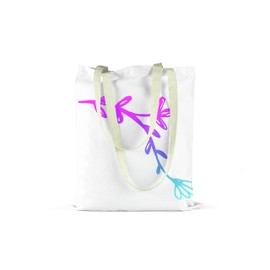 Bonamaison Bedruckte Einkaufstasche, Wiederverwendbare, Tasche, Faltbar, Stofftasche mit Zwei Langen Henkeln, Größe: 48x55 Cm