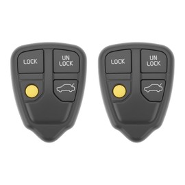 YINETTECH 2PCS 4 Button Car Remote Key Shell Compatible with Volvo 440 K 1995-1996 940 II 1994-1998 850 Kombi 1995-1996