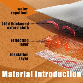 SMFVBTDWN7 Motorcycle Cover 300D Heavy Duty All Season Universal Windproof Dustproof Rain Sun Protection with 4 Night Reflectors Lock-Hole Carrying Bag Up to 104" (XXL)