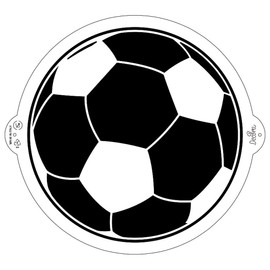 Decora 9270926 Stencil Football Ball Diameter 25 cm Plastic Transparent