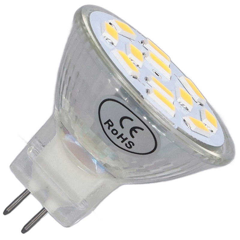 4PCS MR11 12LED Light Bulb 4W 400LM Double Pin Base