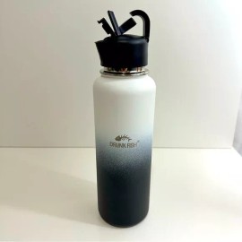 Drunk Fish Bottle with Built In Flask, Shot & Chaser in One, Bottle Flask Lid