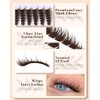 Brown Lash Clusters Pre-Mapped Eyelash Clusters Cat Eye Cluster Eyelash