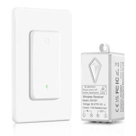 kingsale4u Wireless Light Wall Switch Receiver for Lamp Fan LED Remote Control White 110V - 1 x Receiver Only