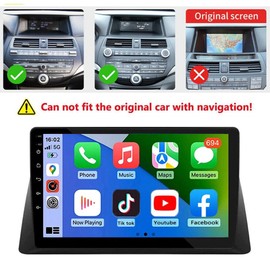 Alikali 10 inch Car Radio Stereo w/2+32G Radio for Honda Accord 8th 2008-2013 Double Din Touchscreen Car Radio Receiver,Built-in WiFi GPS Navigation Bluetooth Backup Camera