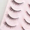 Kagonekodo False Eyelashes, 5 Pairs (Black, 5 Pairs Medium Curl,