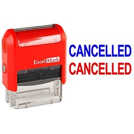 ExcelMark Self-Inking Rubber Office Stamp - Cancelled