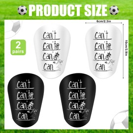 2 Pairs of Mini Football Shin Pads, 10 x 6 cm, Mini Leg Protection, Anti-Collision Protector, Shin Splint, Shockproof Anti-Collision Leg Protectors, Football Protection Accessories, Protector Shin