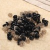 dophee 100Pcs Black Plastic Safety Eyes with Washers, Craft Eyes,