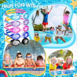 Macarrie 50 Pack Swim Goggles Bulk Anti-fog No Leaking Swim Goggles Wide Clear View Glasses with Adjust Bungee Strap for Adults Men Women