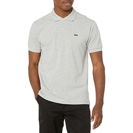 Lacoste Men's Original L.12.12 Heathered Petit Piqué Cotton Polo Shirt, Grey Chine, Medium