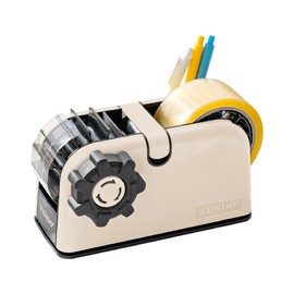 [TENDO°] Multi-Section Tape Dispenser ZO-508: Innovative Cutter for Custom Tape Width (Beige)