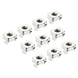 PATIKIL M8 Cages 201 Stainless Steel for Server Rack Cabinets Silver Tone 30 Pieces