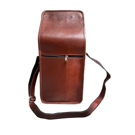 ALASKA EXPORTS Mens Messenger Bag Leather Sling Satchel For Travel Work & Office | Crossbody Bags | Shoulder Satchels | Handbag (Brown) (9" X 11" X 3" Inches)