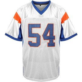 Blue Mountain State 54 Thad Castle Football Jersey Blue White (Medium, White)