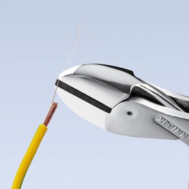 Knipex X-Cut® Compact Diagonal Cutter high lever transmission chrome-plated, insulated with multi-component grips, VDE-tested 160 mm (self-service card/blister) 73 06 160 SB