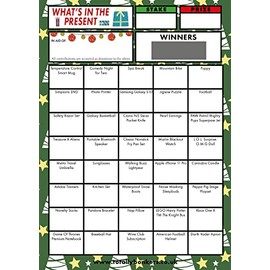 Totally Bonkers - Christmas Present Fundraising Scratch Cards - 40 Square - A6 (148x105mm) -10 Pack - TB0063 - Blind Card