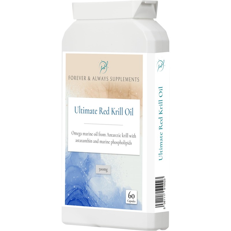 Antarctic Krill Oil Extract 500mg, Soft Gel Capsules, 60 Count,