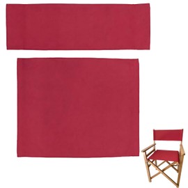 Upone 20.86" L x 16.14" W Directors Chair Canvas Replacement Covers Kit for Directors Chairs,Movie Chair Replacement Canvas Seat and Back Oxford Cloth Cover for Home Director Chair Large Size(Red)