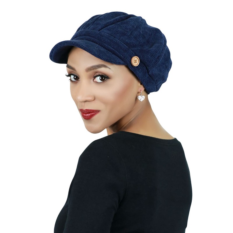 Hats Scarves & More Newsboy - Gorra para Mujer, Marino,