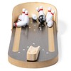 noTrash2003 Table bowling, mini bowling track, set with 10 pins,