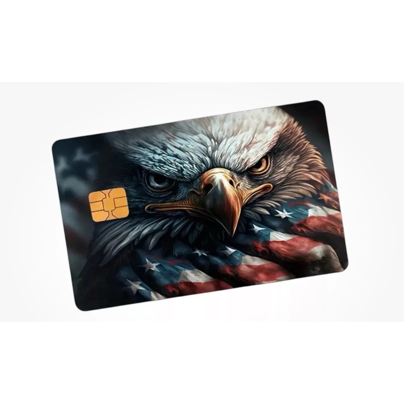 YOURSOCREATION Eagle USA FLAG Patriotic Credit Debit Card Skin Cover