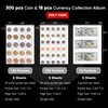 FRECOLSH Fireproof Coin Collection Book Coin Holder, 300 Pockets Fireproof