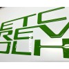 AFX-TRIMS 3D LIME GREEN DOMED RAISED TAILGATE LETTERS FOR 2021-22