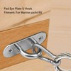 4Pcs Staple Ring Hook Stainless Steel Rugged 800LB High Strength