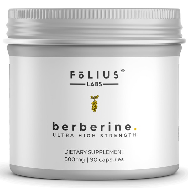FOLIUS LABS Clean Label Berberine HCl 97% - Clinically Studied