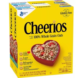 CHEERIOS CEREAL (20.35 oz. 2-PACK) OATS ONE GRAM SUGAR PER SERVING WHOLEGRAIN