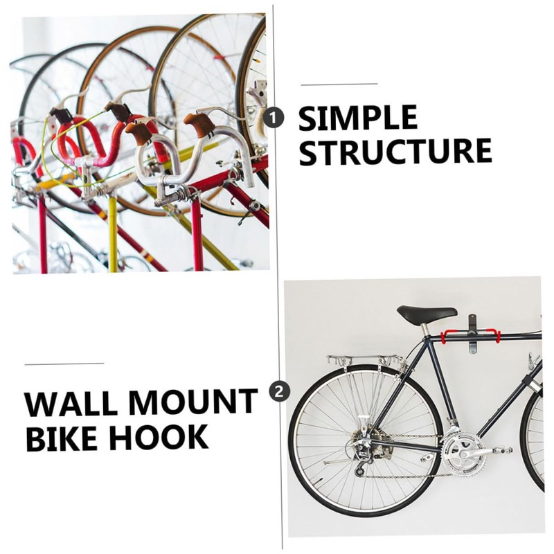 BUGUUYO Bicycle Hangers Wall Mounted Bicycle Hook Garage Hooks for