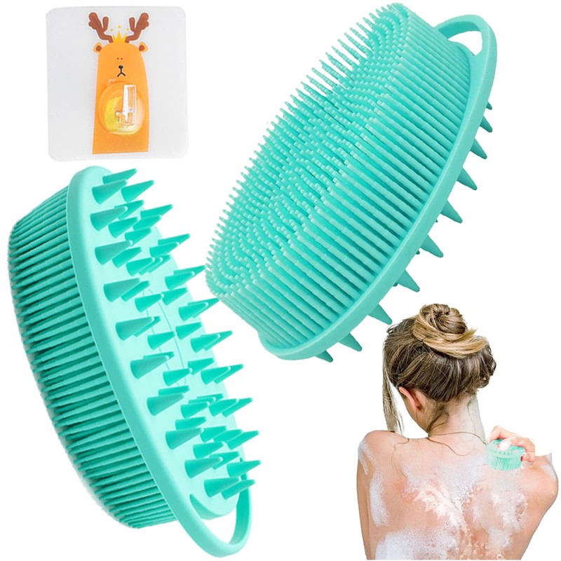 Cepillo de ducha,cepillo de masaje de silicona exfoliante Con fuerte