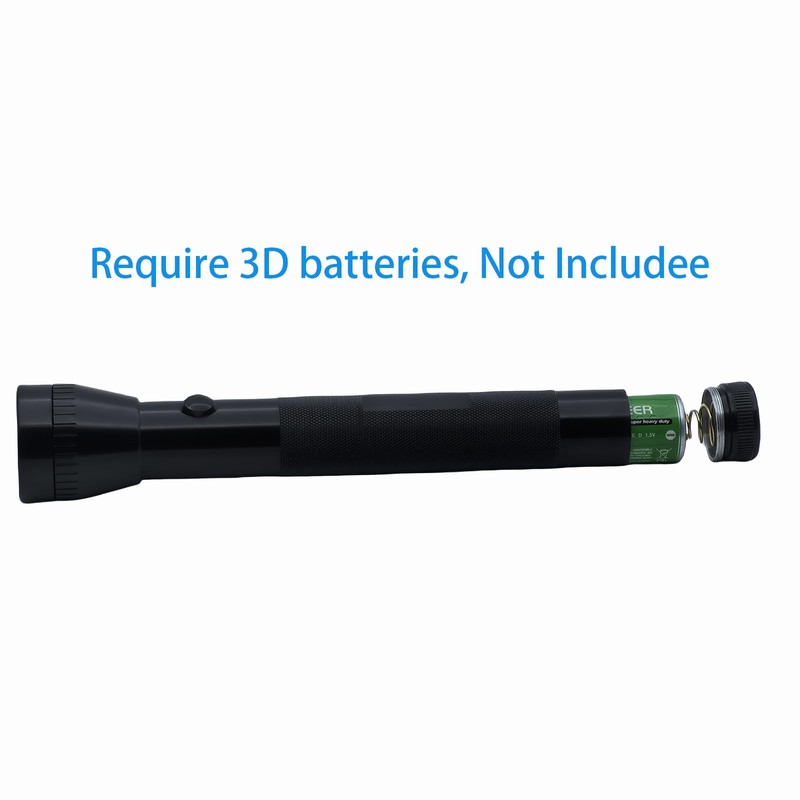 Darlur Heavy Duty 3 D Cell Battery LED Big Flashlights,