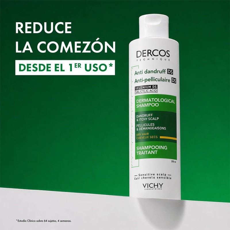 Vichy Dercos Shampoo Dermatológico Anti-Caspa Cabello Normal a Seco 200ml