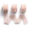 MORSUNBELA Fringe Chiffon Silk Ribbon for Gift Wrapping - Light