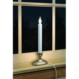 Xodus Innovations FPC1370P 11 Inch Electric Plug-in Flameless Window Candle with Tilt to Change Flame Color and Dusk to Dawn Light Sensor Timer, Pewter/Sliver