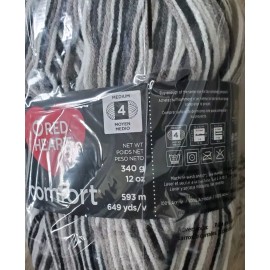 Red Heart Comfort Yarn ZEBRA COMFORT Medium 649 Yards / 12 Oz Brand New