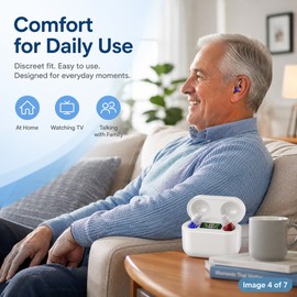 Rechargeable Hearing Amplifier for Daily Listening – Clear Sound Support for Conversations & TV