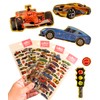 Cmart-Labo Boys Stickers, Super Car, Set of 4, 3D, Sparkling,
