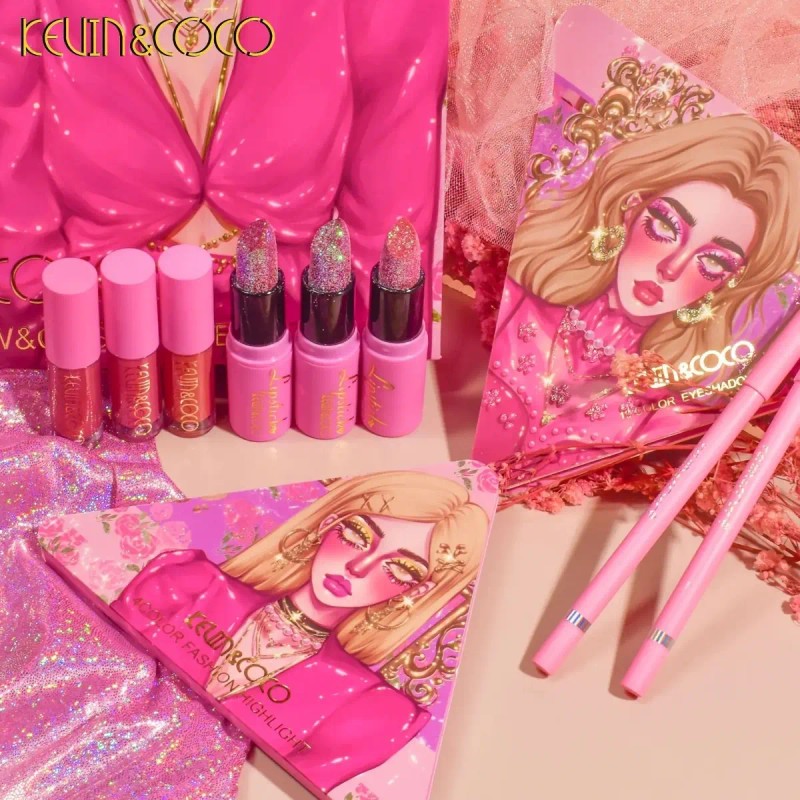 Set De Maquillaje Rose And Shine Kevin & Coco