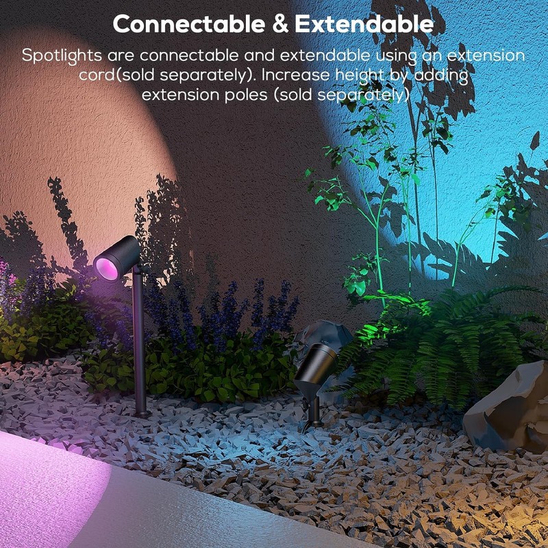ZYAN 8 Pack 36W Smart Landscape Lights, RGBW Color Changing