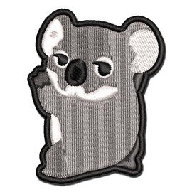 Clingy Koala Baby Multi-Color Embroidered Iron-On Patch Applique - Large 3.5 Inch