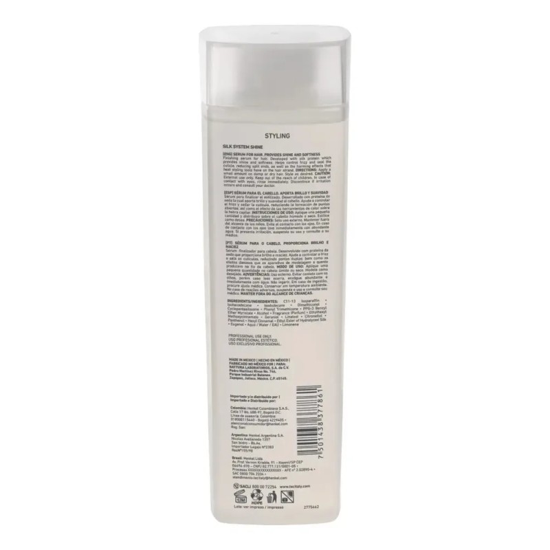 Serum Tec Italy Silk System Brillo Suavidad 300ml